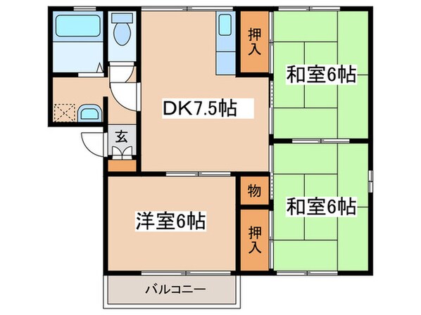 メゾン片山Ｂの物件間取画像